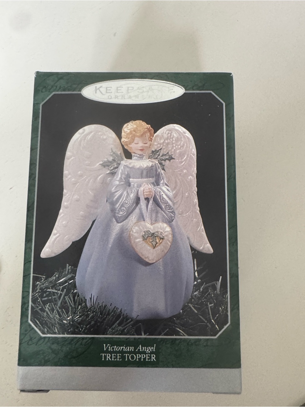 Hallmark Victorian Angel Tree Topper - White, Light Blue, Gold